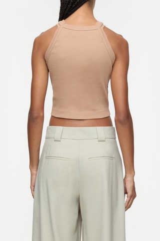 Crop top de algodón orgánico - Blanco