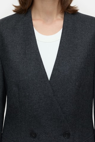 Chaqueta de lana virgen - Gris oscuro