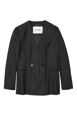 Chaqueta de lana virgen - Gris oscuro