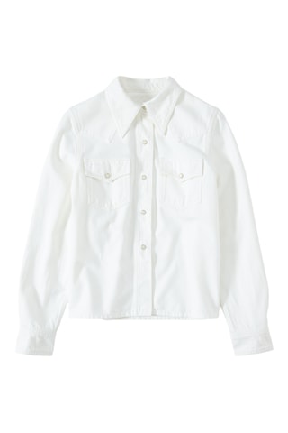 Camisa vaquera regular fit - Blanco