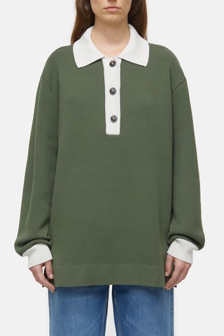 Polo relaxed fit de algodón orgánico - Verde