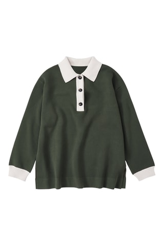 Polo relaxed fit de algodón orgánico - Verde