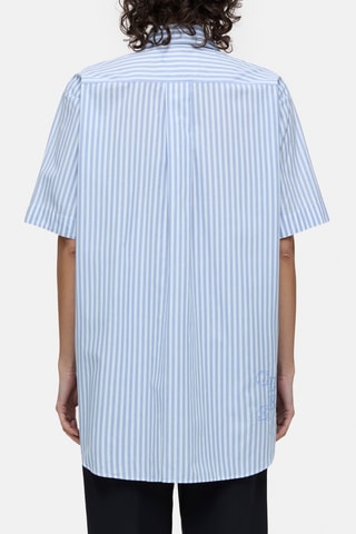 Camisa relaxed fit de algodón orgánico - Azul