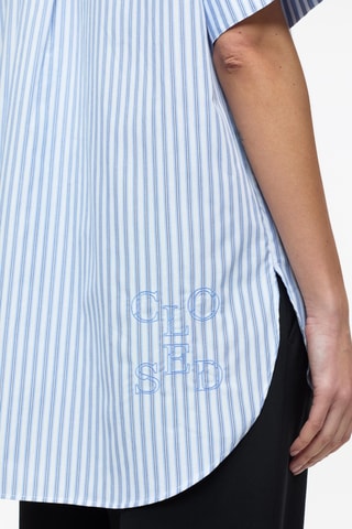 Camisa relaxed fit de algodón orgánico - Azul
