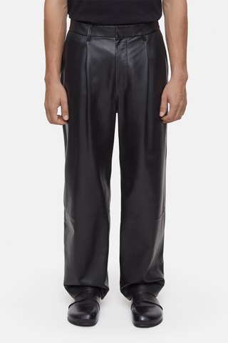 Pantalón de piel de cordero - Negro