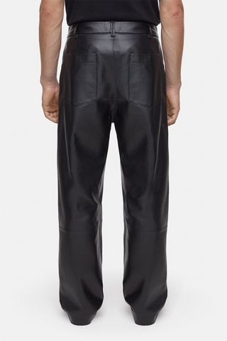 Pantalón de piel de cordero - Negro