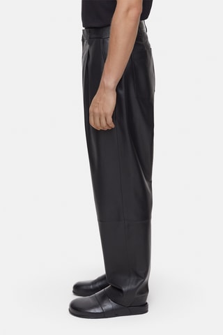 Pantalón de piel de cordero - Negro