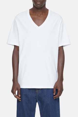 Camiseta regular fit de algodón orgánico - Blanco