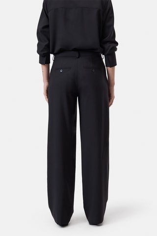 Pantalón de lana virgen - Marrón