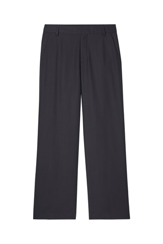 Pantalón de lana virgen - Marrón