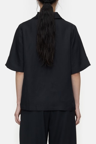 Blusa de lino - Negro