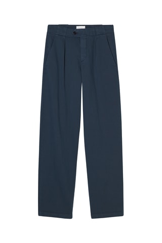 Pantalón straight de lino - Azul