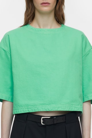 Camiseta cropped - Verde