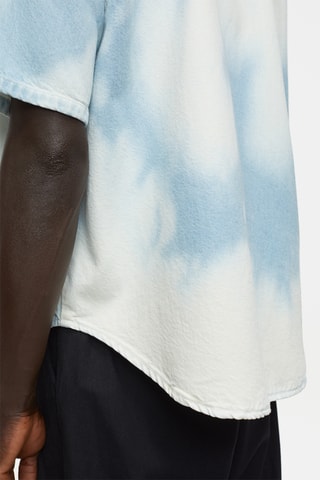 Camisa vaquera regular fit tie-dye - Azul claro
