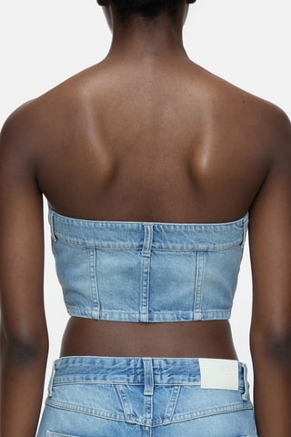 Top bustier vaquero - Azul