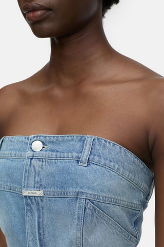Top bustier vaquero - Azul