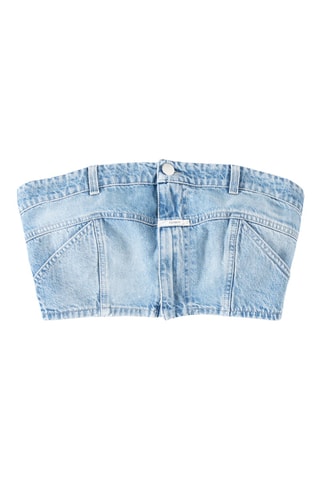 Top bustier vaquero - Azul