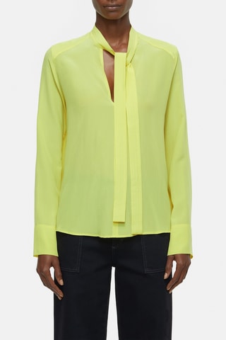 Blusa de seda - Amarillo claro