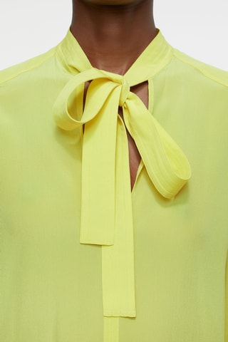 Blusa de seda - Amarillo claro