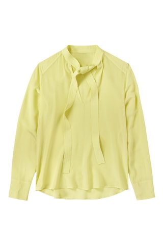 Blusa de seda - Amarillo claro