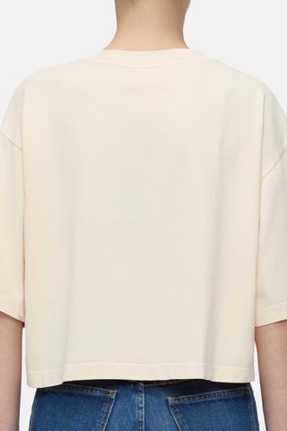 Camiseta cropped de algodón orgánico - Naranja claro