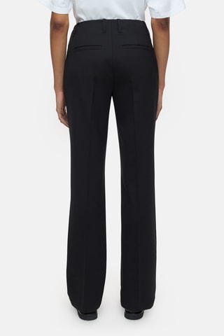 Pantalón de lana virgen de tiro alto - Negro