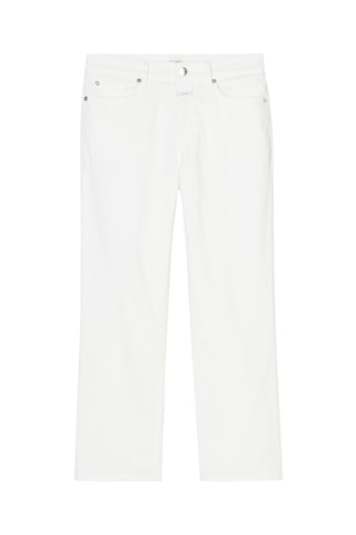 Pantalón straight. - Blanco