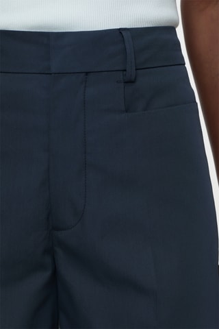 Pantalón wide leg de tiro alto - Azul