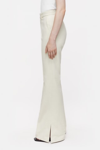 Pantalón flare de algodón orgánico - Blanco