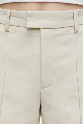 Pantalón flare de algodón orgánico - Blanco