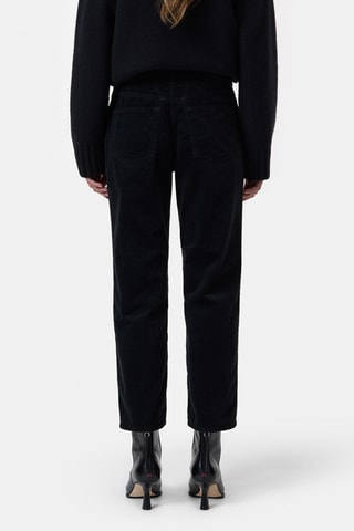 Pantalon straight en velours - Blanc