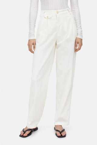 Pantalón straight. - Blanco