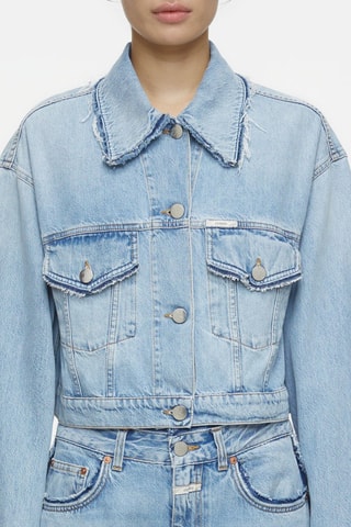 Chaqueta corta vaquera - Azul claro