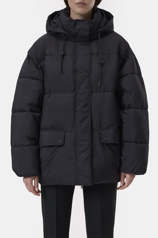 Anorak con capucha - Negro