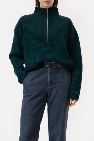 Jersey de lana - Verde oscuro