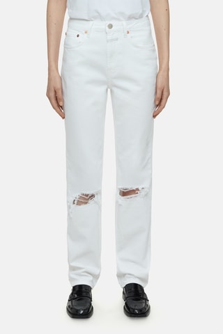 Vaquero slim fit de tiro alto - Blanco