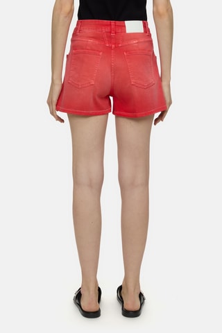 Short wide leg vaquero y algodón orgánico - Rojo
