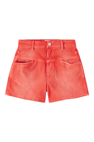 Short wide leg vaquero y algodón orgánico - Rojo