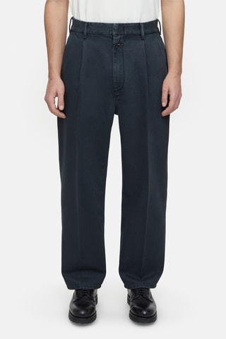 Vaquero loose de algodón orgánico - Gris oscuro