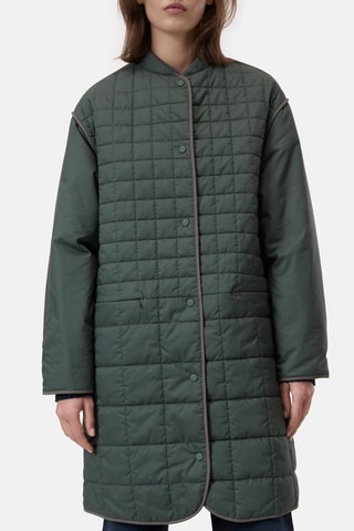 Chaqueta larga reversible - Verde