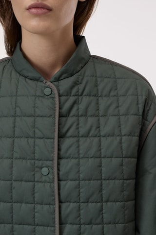Chaqueta larga reversible - Verde
