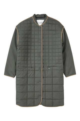 Chaqueta larga reversible - Verde