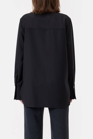 Camisa regular fit de lana virgen - Marrón