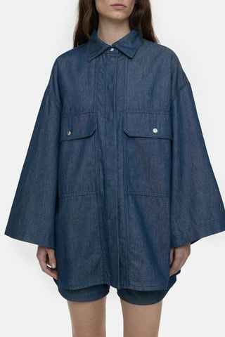 Camisa vaquera relaxed fit - Azul oscuro