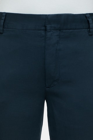 Pantalón slim de lino - Azul
