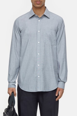 Camisa regular fit - Gris claro