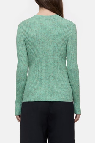 Jersey de lana y lino - Verde