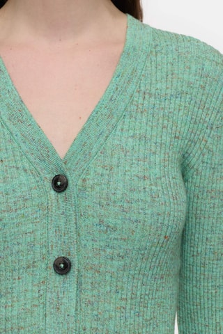 Jersey de lana y lino - Verde