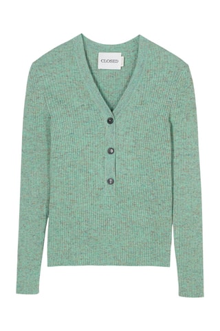 Jersey de lana y lino - Verde