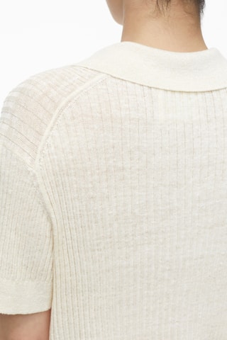 Polo relaxed fit de lino - Blanco
